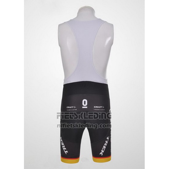 2011 Fietskleding Trek Leqpard Kampioen Duitsland Zwart en Geel Korte Mouwen en Koersbroek